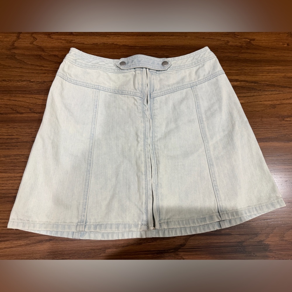 Abercrombie & Fitch Light Wash Denim Mini Skirt